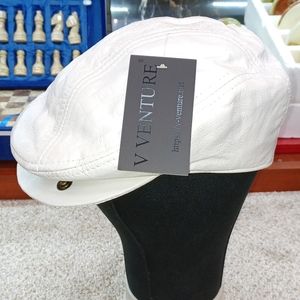 Sheepskin Leather Flat Cap